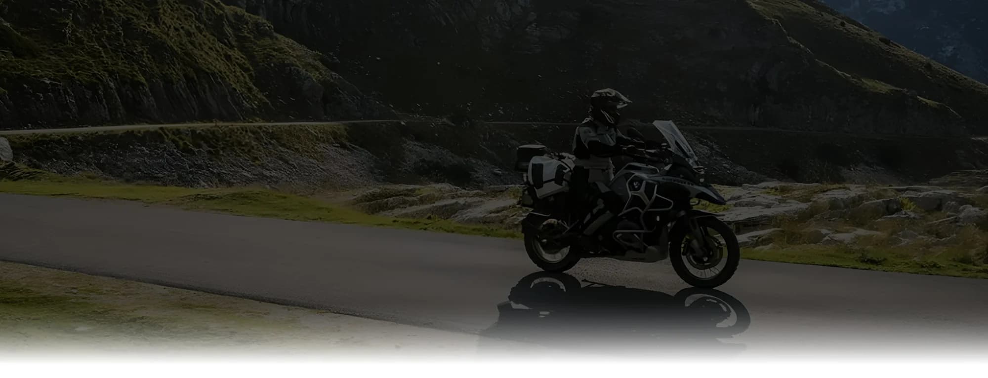 Riders on a guided motorcycle tour